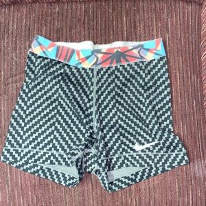 Nike Black and Gray Zigzag Shorts